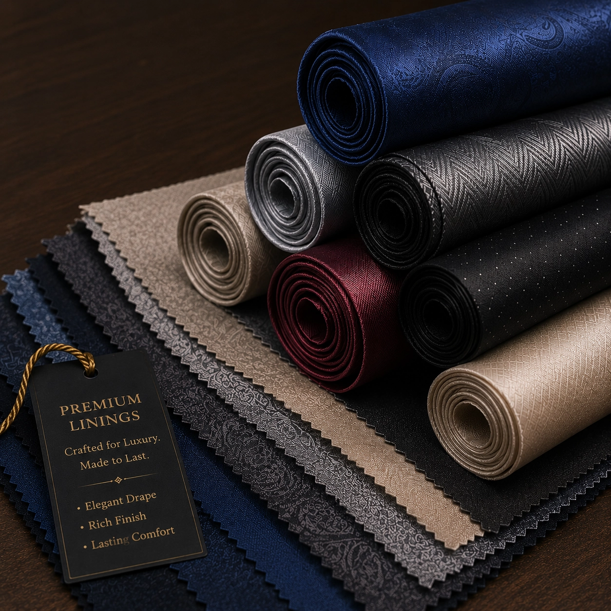 Premium viscose suit lining